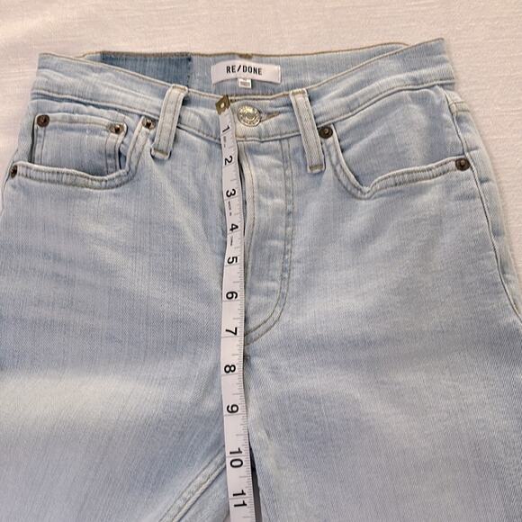 Re/Done Denim 90’s High Rise Ankle Crop Jeans Size 24 - Picture 12 of 16